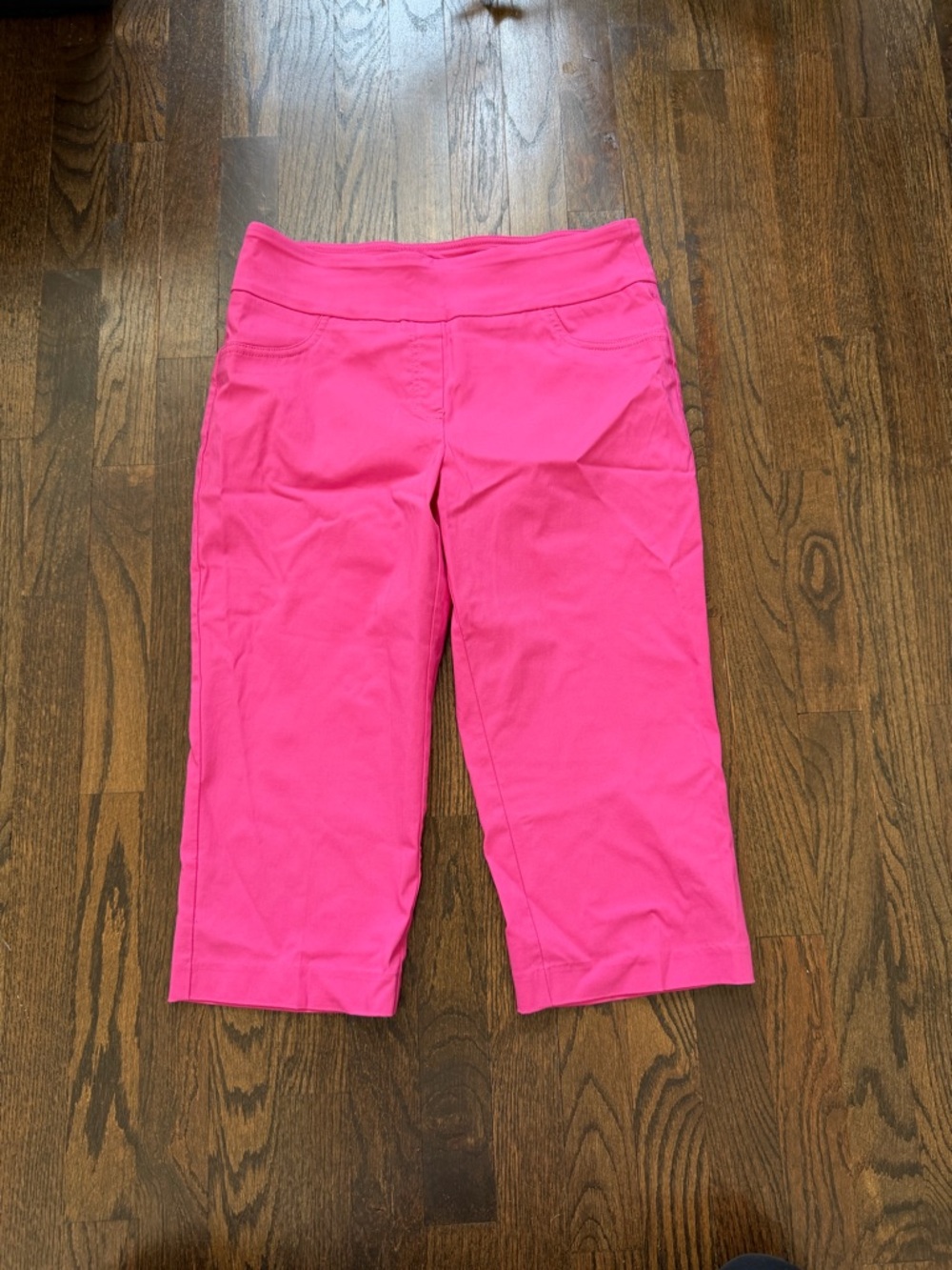 Ruby Rd. Hot Pink Pull-On Capri Pants - Picture 3 of 11
